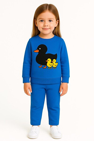 MODA Παιδικό φούτερ με λαιμόκοψη ποδηλάτου, μαύρο, unisex, με στάμπα πάπιας, ...