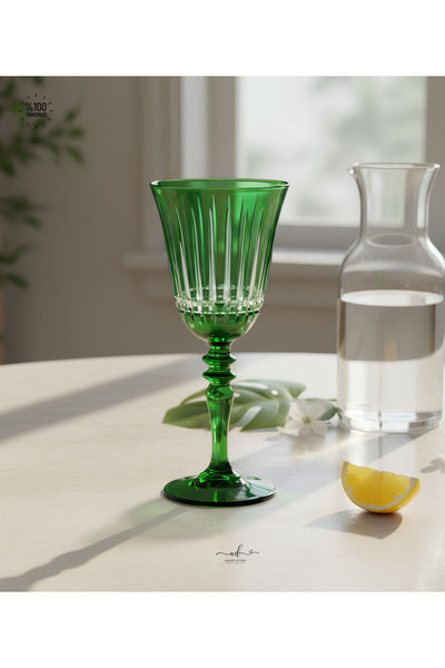 AKDEN STORE Crystal Handcrafted Goblet, Water Goblet,