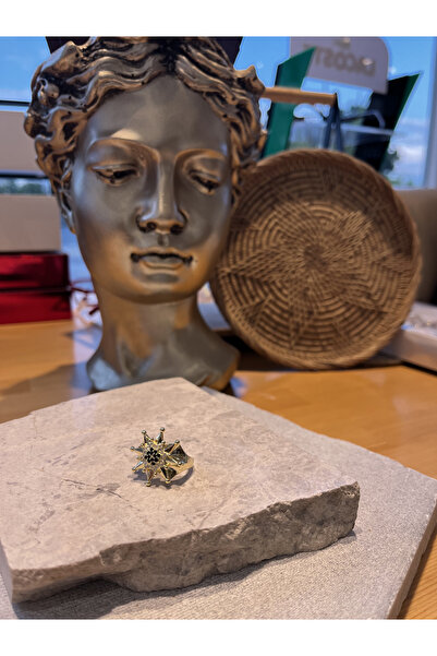 nunu takı خاتم ذو طرف على شكل نجمة مرصع بالأحجار