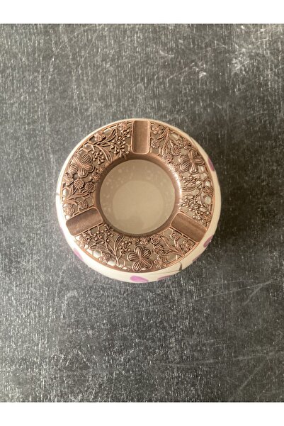 RGS HOMELİFE Handmade Ashtray with Flower and Fruit Patterns with Lid, Decorative Gift Presentation Tray