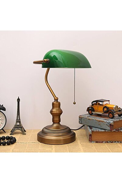 Cristalin Aydınlatma Banker Orjinal Eskitme Masa Lambası