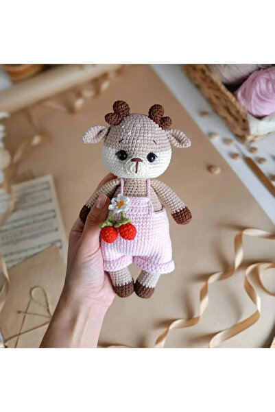 BABYBOUTİQUEHOUSE Amigurumi pembe tulumlu geyik