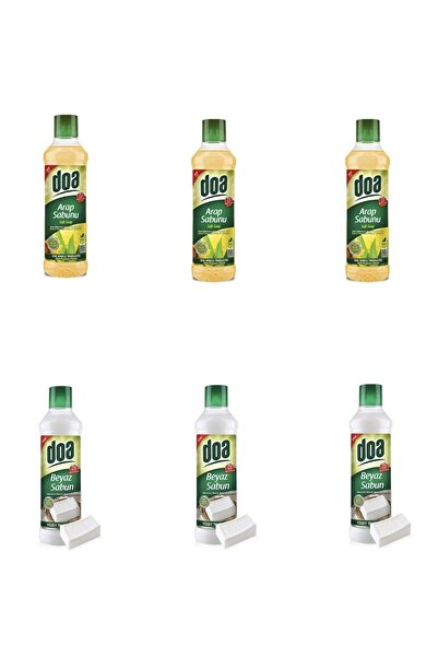 Doa Arap Sabunu 1000 Ml+Beyaz Sabun 1000 Ml 6’Lı Set