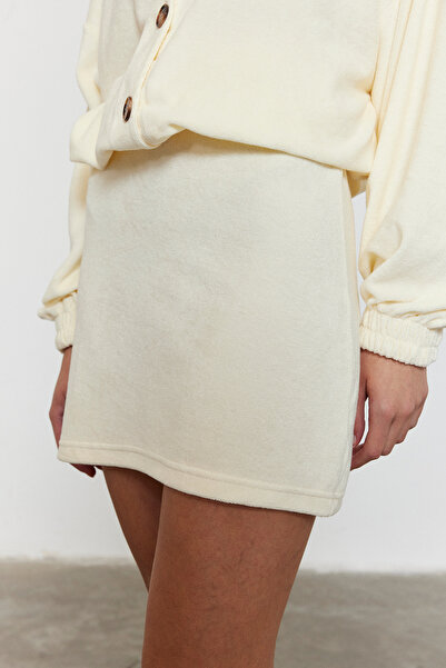 FACETTE Towel Fabric Skirt Beige