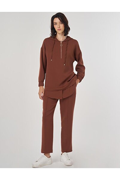 Kayra Off-Shoulder Two-Piece Set Coffee