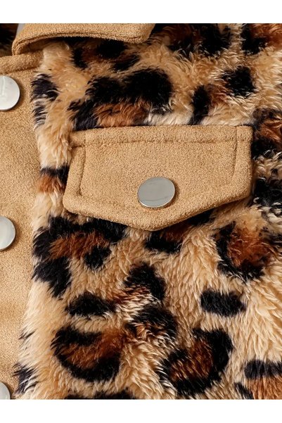 LORE MİEL Kız Çoçuk Leopar Desenli Mont