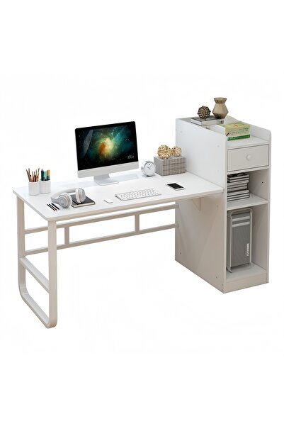 Sheinhome مكتب كمبيوتر منزلي بتكوين مرن من اليسار إلى اليمين، مثالي للدراسة أو المكتب أو الاستخدام المكتبي