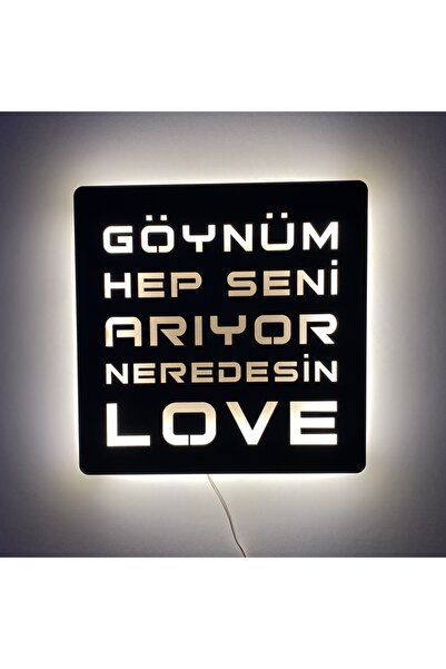 ÖZFA NEON Güzel Sözlü Led Işıklı Hediyelik Tablo Dekoratif Aydınlatma Dekor g...