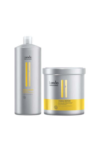 Londa Professional Package for damaged hair, Londa Professional, Visible Repair Shampoo 1000ml + Visible R Treatment