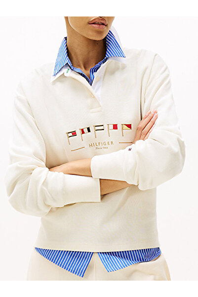 Tommy Hilfiger Women's Sail Flags Relaxed Polo T-Shirt