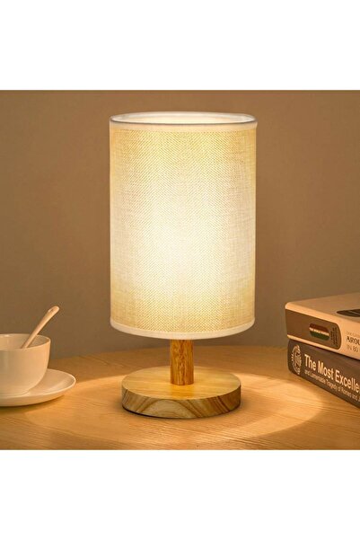 fun zone Generic LED White Light Bedroom Table Lamp Combination White 14x27x12cm