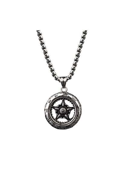 Other COLIER Oțel Argintiu STEA FLOARE RUNA 370
