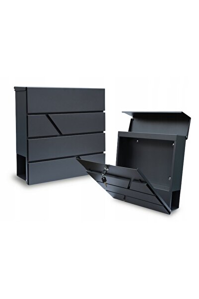 OEM Mailbox, A4, made of galvanized steel, Anthracite, 37 cm x 37 cm x 11 cm