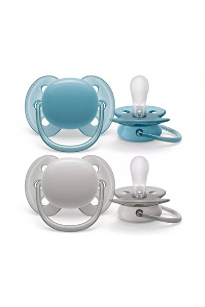 Philips Avent Set de 2 suzete Soft Bleu/Gri 6-18luni,