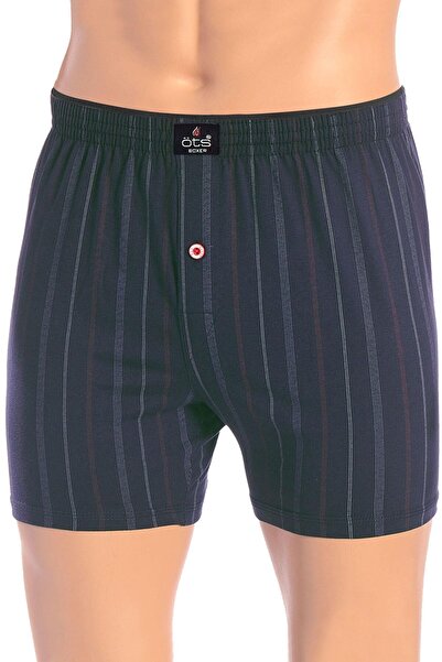 Öts Мъжки боксерки с ивици и копчета отпред (100% памук)