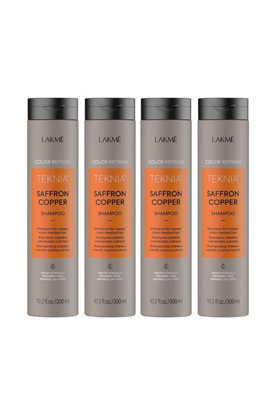 Lakme Pack for copper-dyed hair, Lakme, Saffron Copper, 4 x Shampoo 300ml
