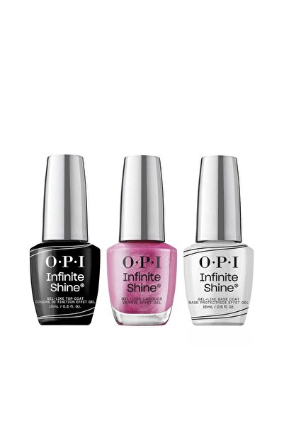 OPI Manicure set, Infinite Shine, Base Coat 15ml + Lip Pink Battle Nail Polish 15ml + Top