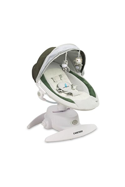 Caretero Patut electric rotativ Verde pentru bebelusi,