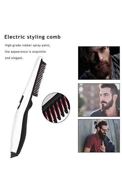 Arabest Men's Combs, Electric Beard Straightener Massage Hair Comb,Multifunctional Curly Hair