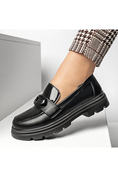 Modlet.ro Women's black casual shoes with metallic details MOD09993