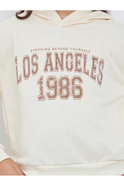 Styli Typography Print Hoodie and Flared Leggings Set