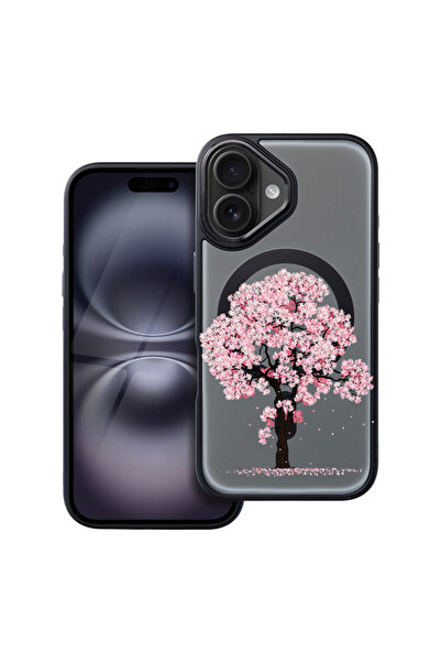 bestcase Husă MagSafe Shield pentru Apple iPhone 16, model Cherry Blossom Tre...