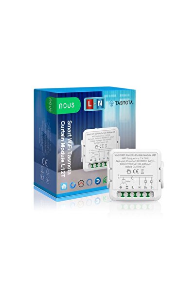 Nous Smart switch for curtains and drapes, Nous, Tasmota, Smart Curtain 1/2 channels, L12T