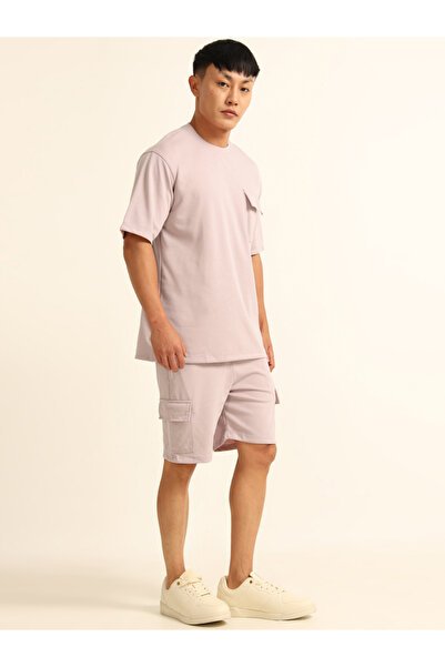 Bushirt By Styli Men Drop-Shoulder Oversized T-Shirt and Shorts Set