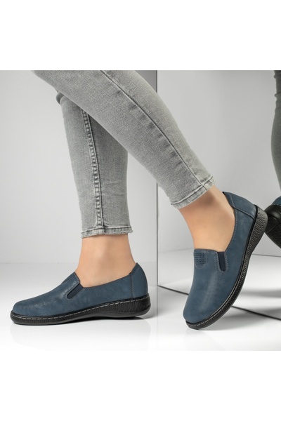 BMoD Women's blue casual shoes with an elastic material insert MOD13151