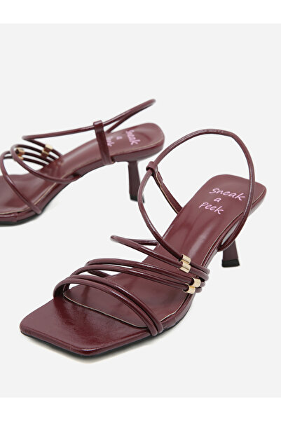 Sneak-a-Peek By Styli Plain Strappy Stiletto Heel Sandals