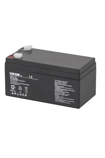 Vipow Baterie cu gel și plumb, 12V 3,3Ah, tehnologie avansată