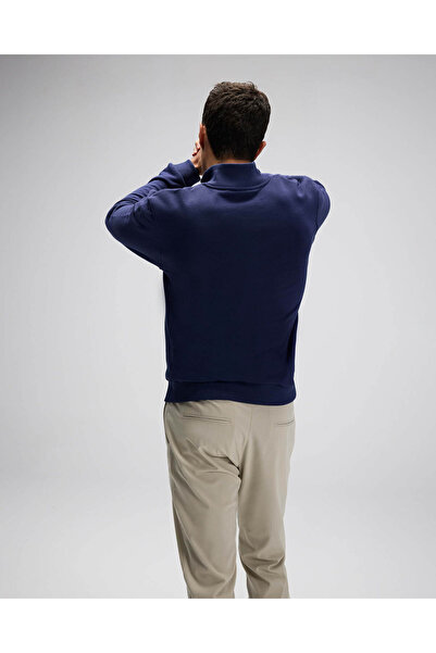 Ellesse Ανδρικό φούτερ με μισό φερμουάρ Navy Blue Em580