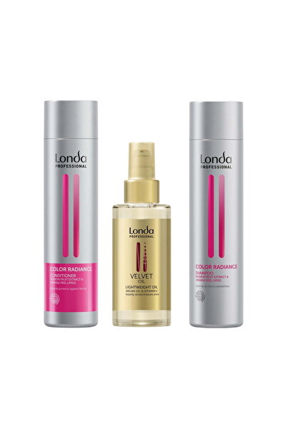 Londa Professional Package for dyed hair, Color Radiance, Shampoo 250ml, Conditioner 250ml, Oil d