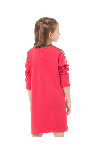 Victor and Jane By Styli Girls Pink Studded Casual Dress