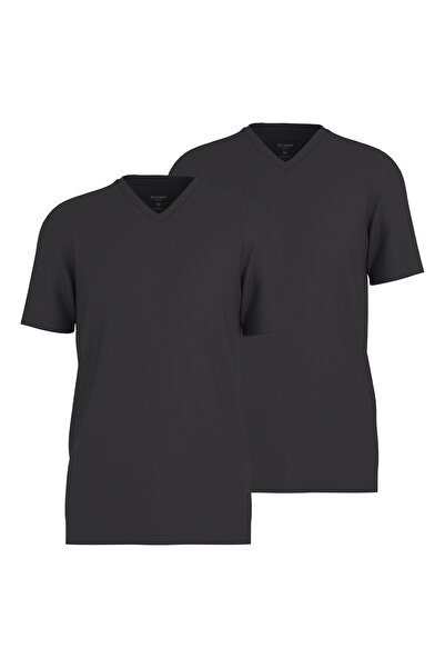 OLYMP Herren T-Shirts, V-Neck, 2er Pack - Bodywear, Modern Fit, Baumwolle