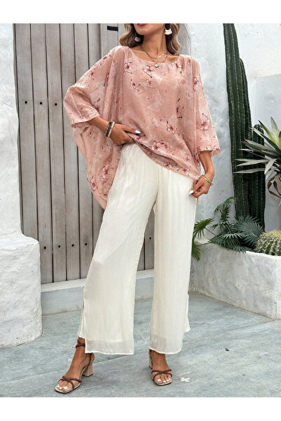 Take Two By Styli Floral Print Top and Wide Leg Pants Co-Ords