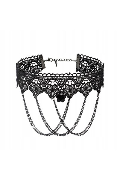 Other COLIER CU BRODERIE DIN DANTELĂ NEGRĂ, GOTICE CH02