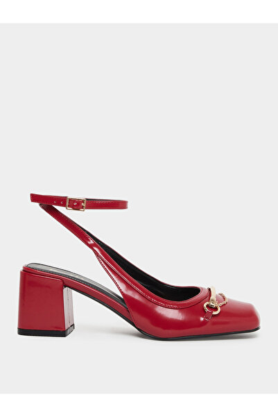 Raid By Styli Aiza Block Heel Shoes with Chain Detail