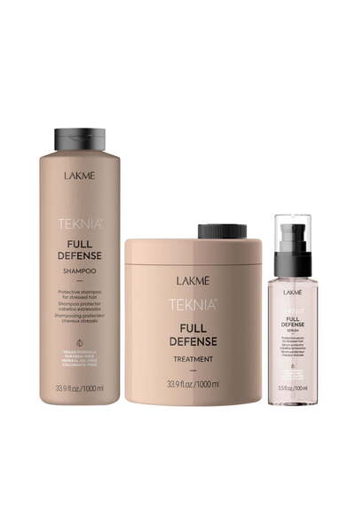 Lakme Set pentru par deteriorat, Lakme, Teknia, Full Defense, Sampon 1000ml +...
