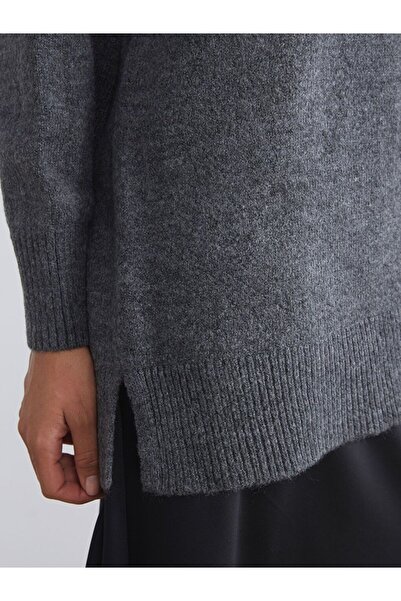 LC Waikiki LCW Modest Bisiklet Yaka Oversize Kadın Triko Tunik