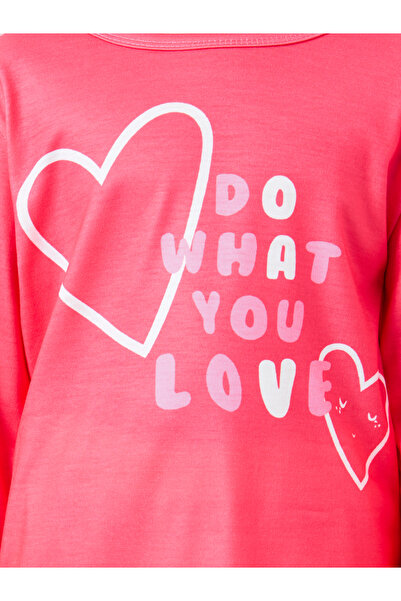 Styli Pink Printed Long Sleeve T-Shirt and Pyjama Set