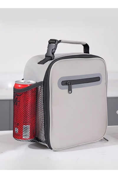 Browning حقيبة طعام عازلة سميكة من الألومنيوم معزولة ومقاومة للماء مع عزل الأرز - رمادي