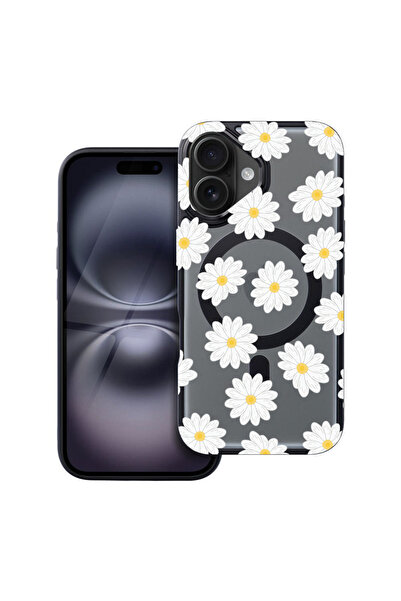 bestcase Carcasă MagSafe Shield pentru Apple iPhone 16, Happy Flowers Daisy, ...