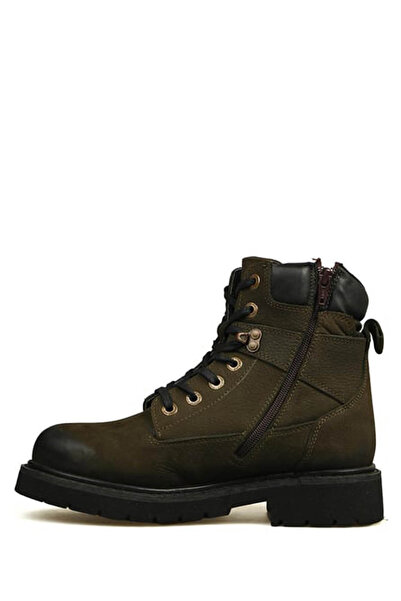 Hammer Jack Genuine Leather Nubuck Khaki Women's Boots & Booties 18501-g