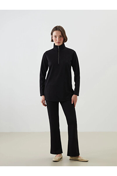LC Waikiki LCWAIKIKI Classic Siyah Dik Yaka Kadın Tunik