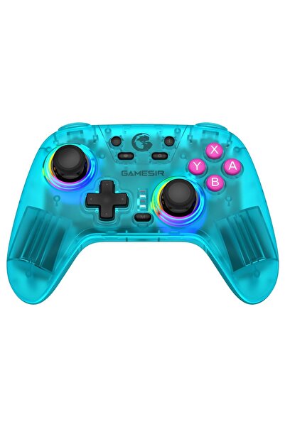 GameSir Wireless controller for Switch/PC/iOS/Android. Hall stick, RGB lighting, 1200mAh charging, turbo, motion control, wake-up.
