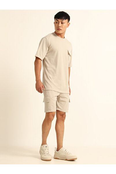 Bushirt By Styli Men Drop-Shoulder Oversized T-Shirt and Shorts Set