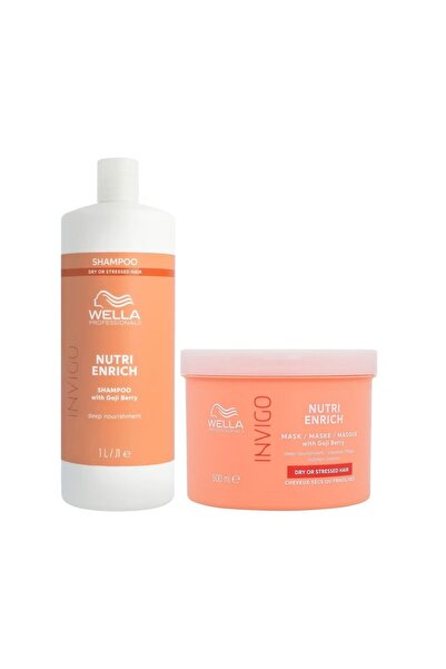 Wella Professionals Set for dry and damaged hair, Wella Professionals, Nutri Enrich Shampoo 1000ml and Nutri Enrich
