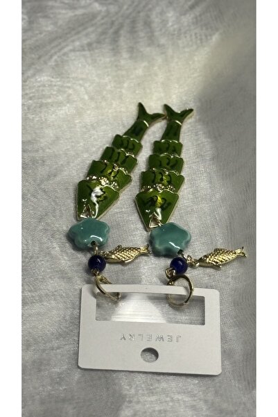 Jewerly أقراط متدلية فاخرة على شكل سمكة من مجموعة نهر كراوليت