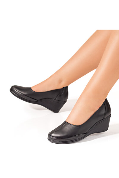 Modlet.ro Pantofi sport cu platformă din piele neagră pentru femei MOD033896